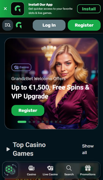 GrandzBet Casino Mobile App